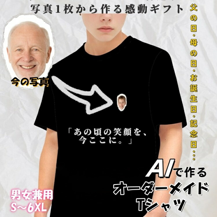 もしもあの人が子供だったら？AI生成写真で作るオリジナルTシャツ｜サプライズプレゼント