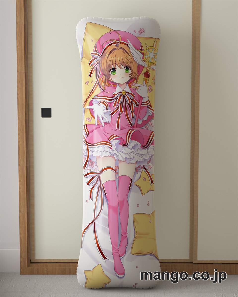 【抱き枕カバー / 等身大】 アニメ抱き枕カバーカードキャプターさくら木之本桜大型クッションキャラクターグッズPVC製コレクション用｜空気ビニール製 等身大抱き枕 コレクション向けグッズ