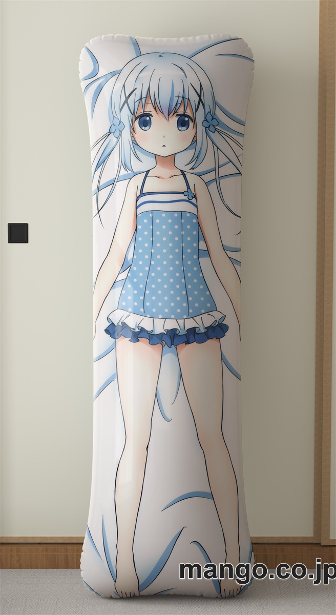 【抱き枕カバー / 等身大】 アニメ抱き枕カバーご注文はうさぎですかチノ大型クッションキャラクターグッズPVC製コレクション用｜空気ビニール製 等身大抱き枕 コレクション向けグッズ