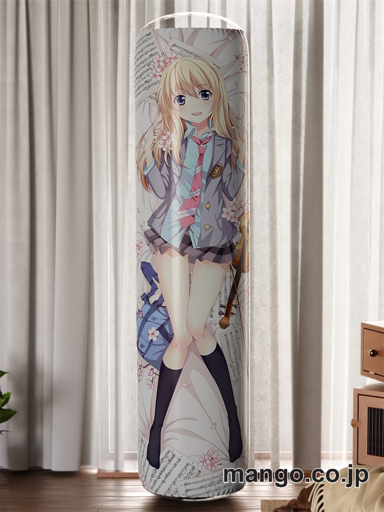 【おきあがりこぼし】PVC フィギュア風 / 立体ディスプレイ アニメ キャラクター バランスクッション【四月は君の嘘】宮園 かをり PVC製 キャラクターグッズ コレクション用