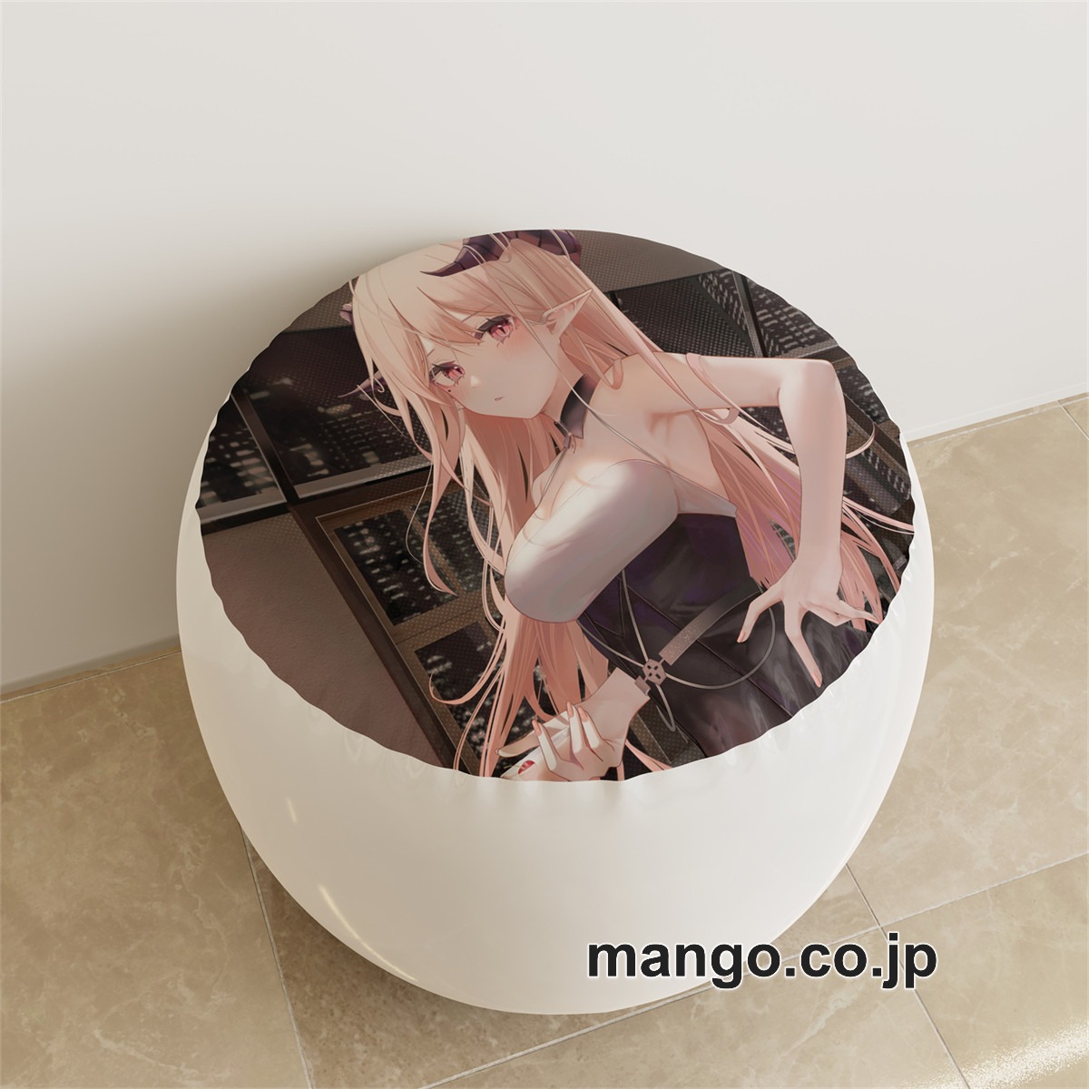 PVC ラウンドスツール【オリジナル】スリット アニメ キャラクターグッズ PVC製 ラウンドスツール コレクション用 2